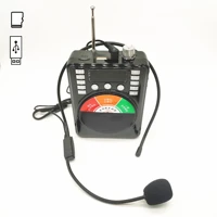 rechargeable portable megaphone for tour guideteacher fm radio receiver recorder music mp3 player support usb disk tf card