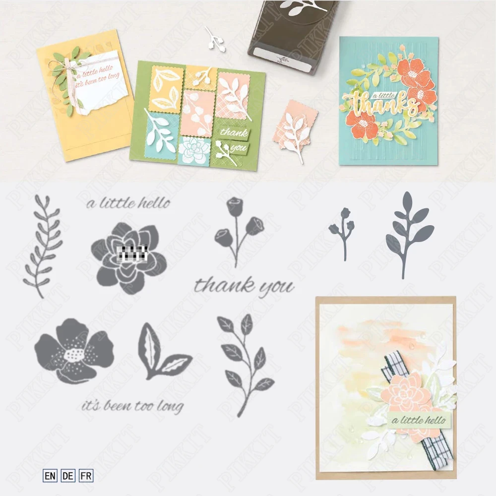 

Beautiful Flowers Metal Cutting Die And Stamps Scrapbooking Background DIY Decoration Craft Embossing