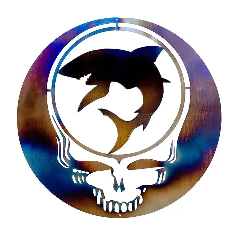 

Украшение на Хэллоуин, металлическое настенное искусство, винтажная настенная табличка со скелетом для дома и офиса, аксессуар «Ловец снов...