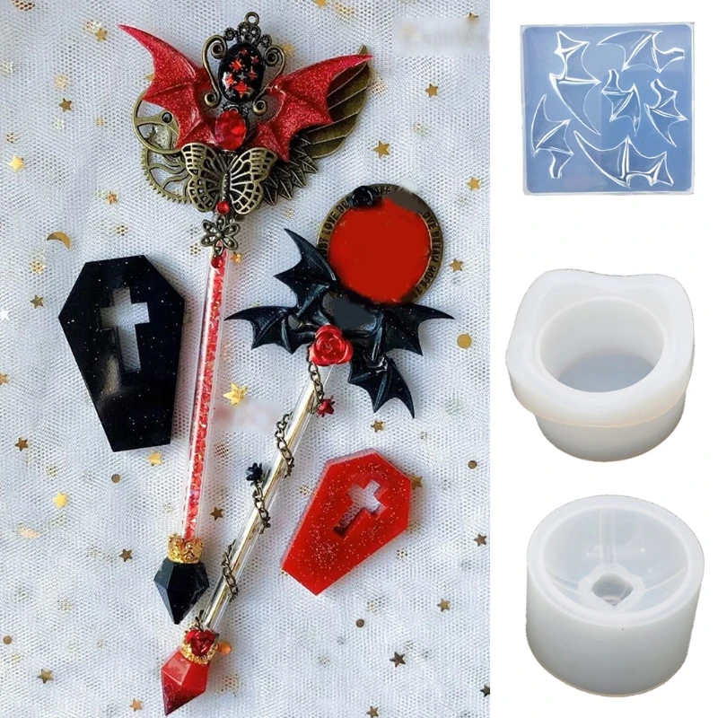 

Resin Mold Casting Craft 3D Magic Bat Wing Storage Box Mold for Jewelry Storage 2021 New