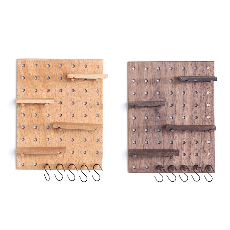 

1/6 1/12 Dollhouse Rack Storage Shelf Holder Hole Hole Plate For Furniture Decor Pretend Toy Doll House Decoration Accessories