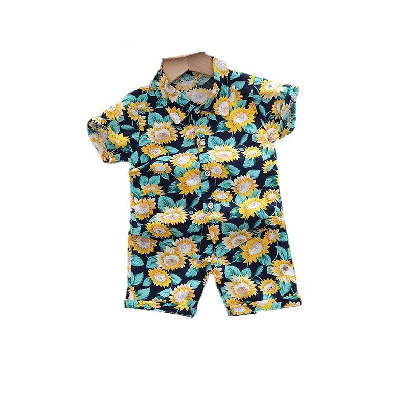 

Хлопковая летняя одежда для малышей, рубашка с принтом для мальчиков, шорты, 2 шт./компл., повседневный костюм для малышей, Одежда для младенц...