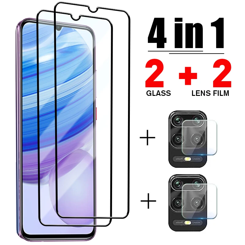 

Зеркальное закаленное стекло 4 в 1 для Redmi Note 10 9 8 Pro 10S 9S 9T 8T Redmi 10 9 9C NFC 9A 9T 8A, пленка для объектива, стекло