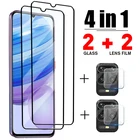 Зеркальное закаленное стекло 4 в 1 для Redmi Note 10 9 8 Pro 10S 9S 9T 8T Redmi 10 9 9C NFC 9A 9T 8A, пленка для объектива, стекло
