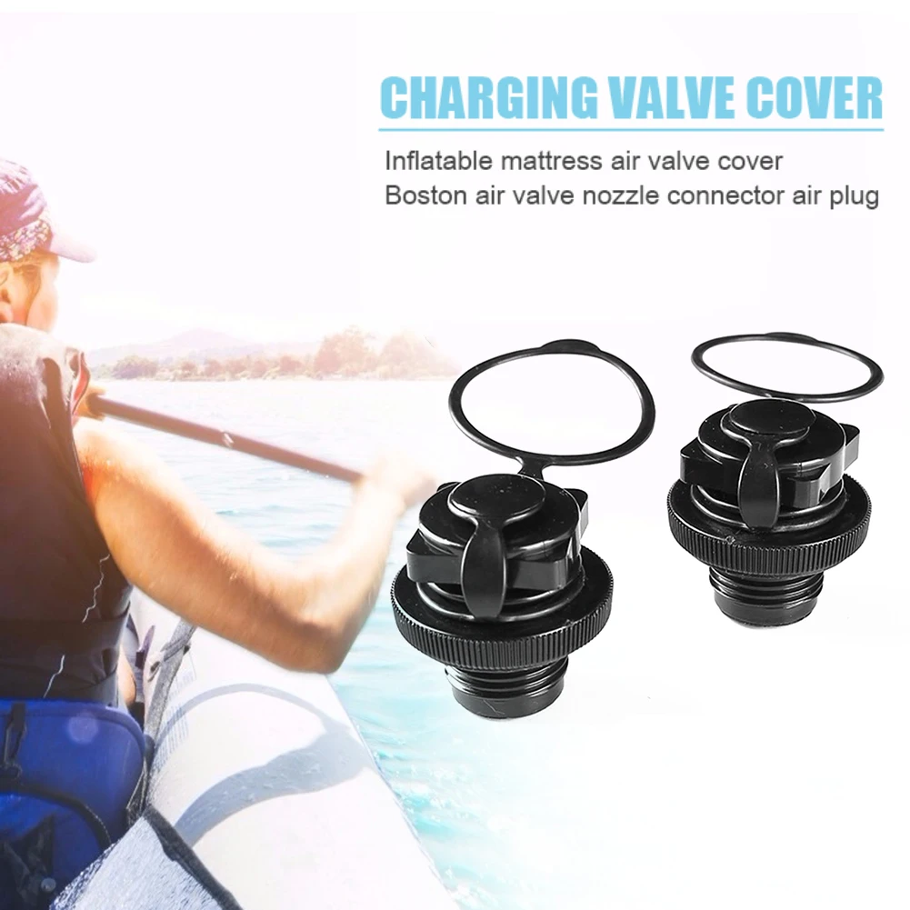 

2x Kayak Tender Raft Mattress Airbed Air Valve Nozzle One-way Inflation Caps for Boat Kayak Raft Mattress Airbed