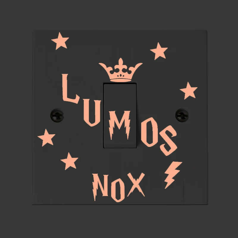 red 0 light4 Мультфильм DIY Lumos nox люминесцентный Переключатель стикер светится в темноте звезда Наклейка на стену s для детской комнаты украшение домашний декор - Цвет: red 0 light4