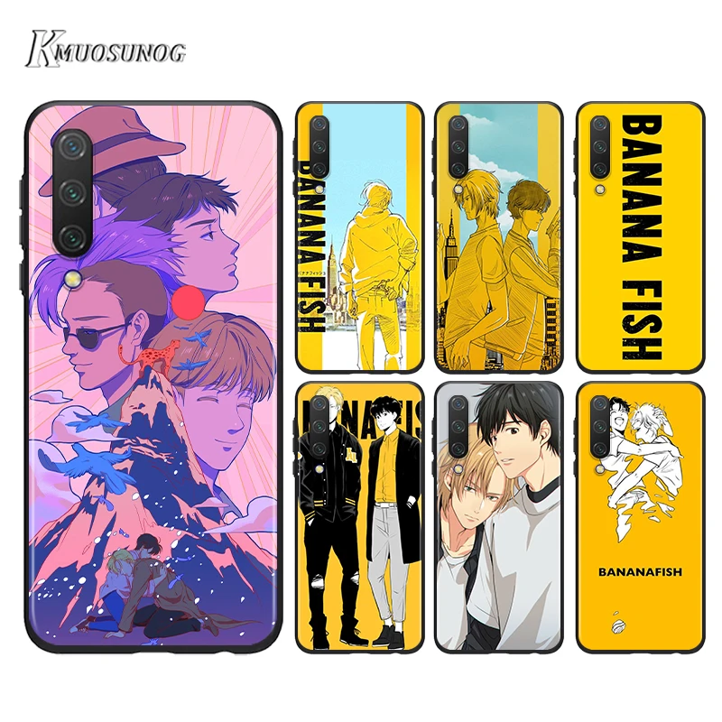 Черный чехол для телефона с аниме мультяшными бананами рыбками Huawei Nova 7SE 5G 7I 6SE 5T 5E