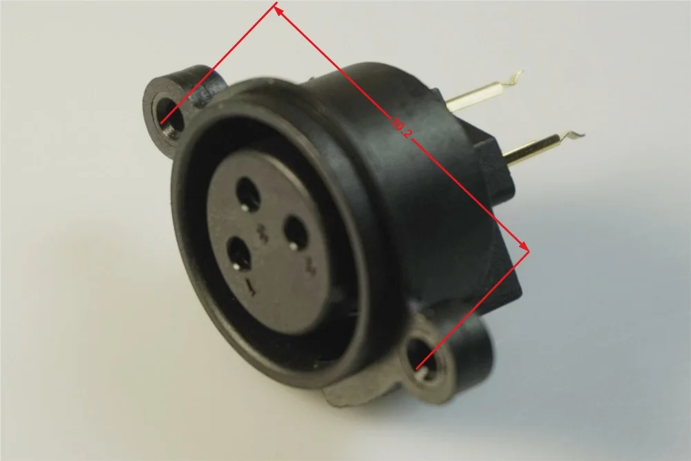 2 шт. XLR розетка 3 контактная вертикальная паяльная печатная плата сквозные