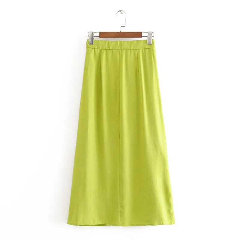 Женская атласная юбка Длинная с разрезом необычной складкой и завышенной талией