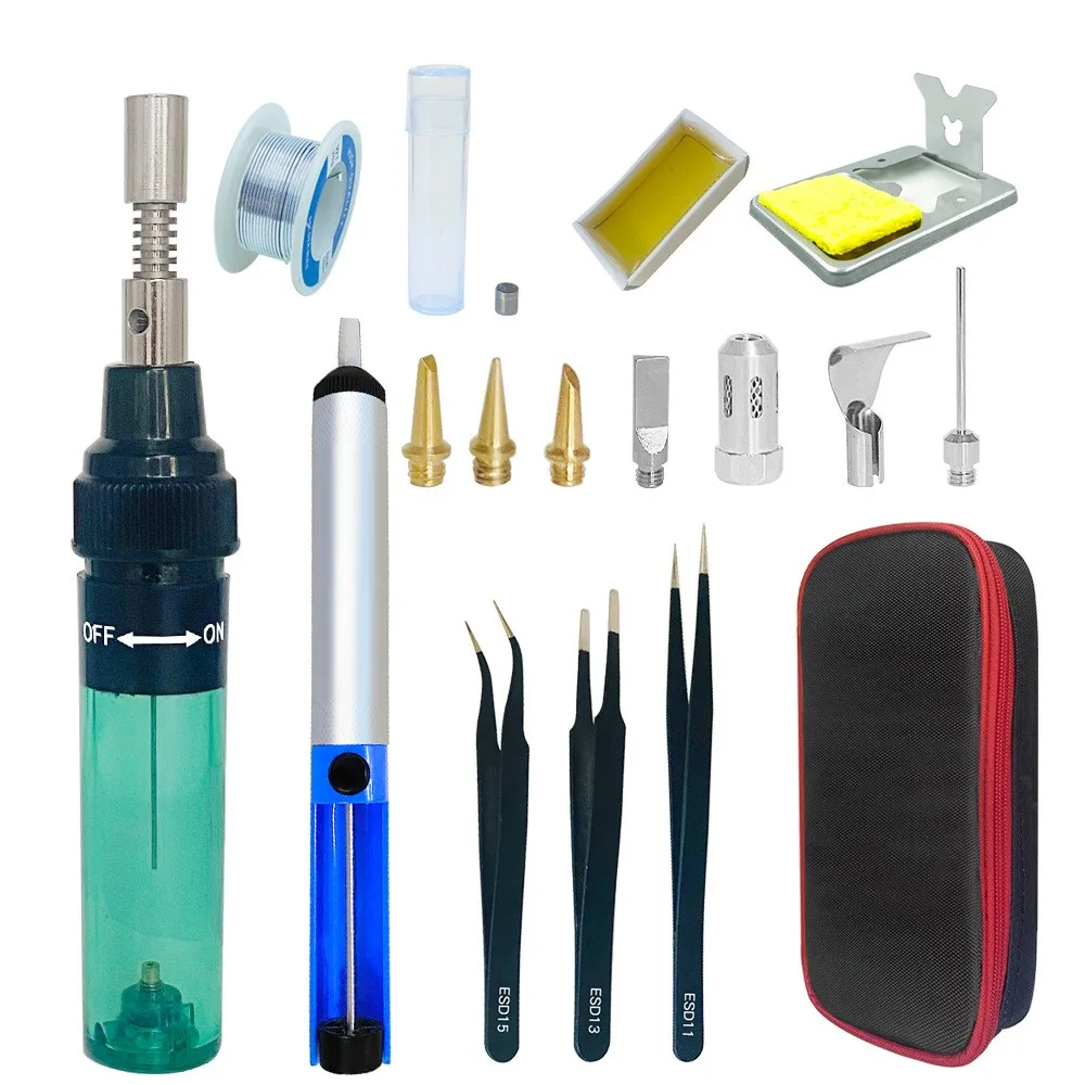 

1300 Celsius Butane/ Gas Soldering Iron Set Pen Type 3 In 1 Multifunction Gas for Welding Soldering Irons Welding Pen Tip Tool