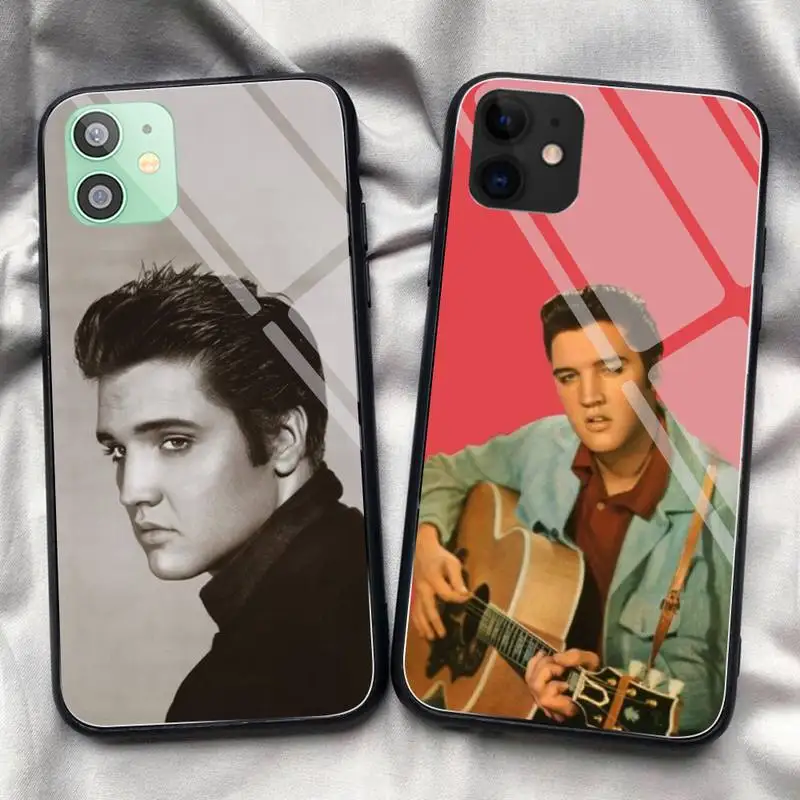 Чехол для телефона Elvis Presley Kiss из закаленного стекла iPhone 11 Pro XR XS MAX 8X7 6S 6 Plus SE 2020 12 Max