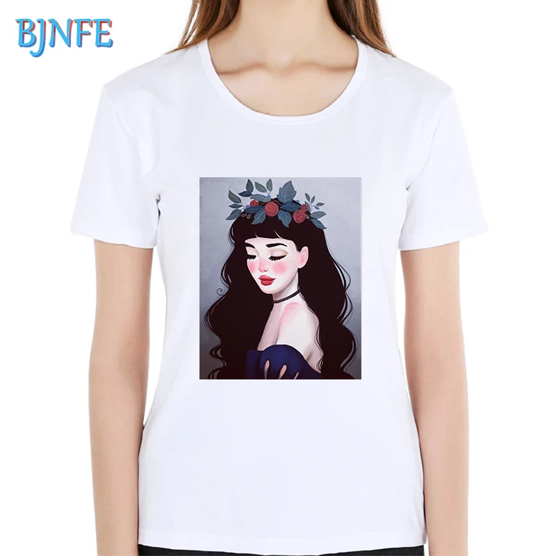 Футболка с принтом масло для девочек 90s Новое летнее платье Повседневная