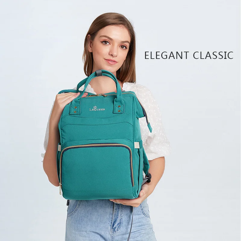 

Lequeen Diaper Bags Waterproof Mummy Backpack Polyester Baby Bag Large Capacity Infant Nappy Backpacks Insulation Mommy Bag