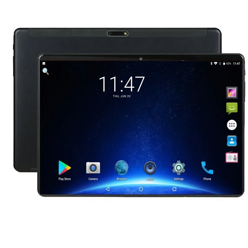 Планшет на Android 8 0 Bluetooth GPS экран 10 дюймов 2.5D 4G две SIM карты ядер 6 ГБ ОЗУ 128 Гб