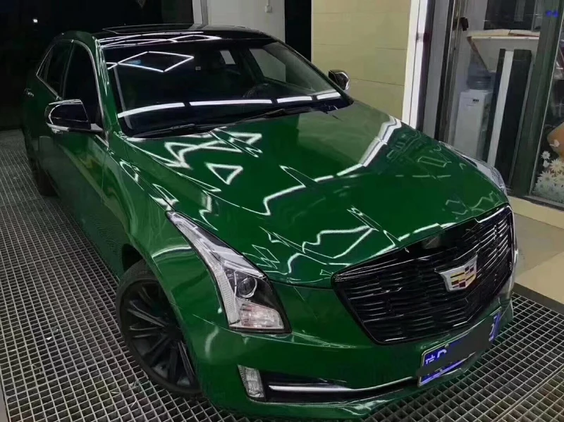 Блестящая рояльно зеленая виниловая Автомобильная фольговая пленка с