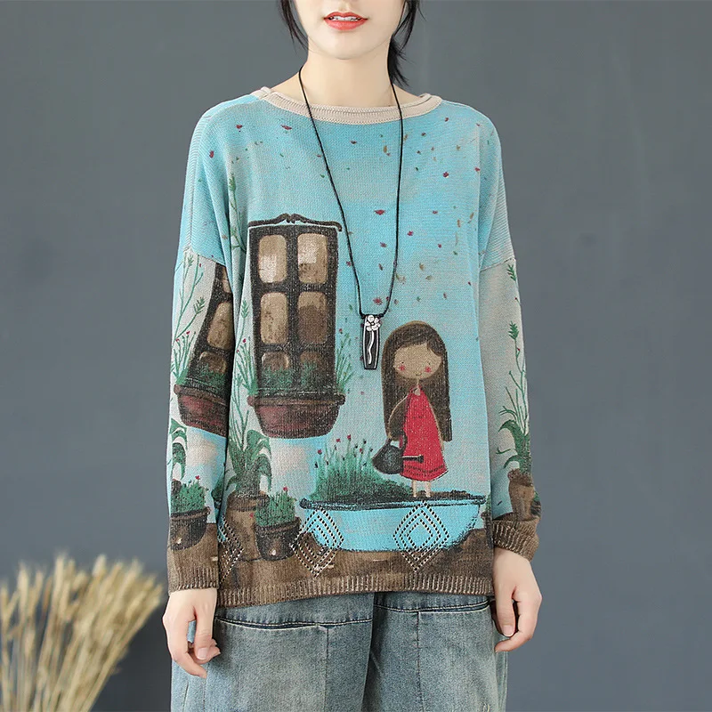 Женский Осенний вязаный свитер свободные пуловеры больших размеров новинка 2019