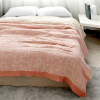 japan style four layer cotton bamboo towel blanket summer for adults men women