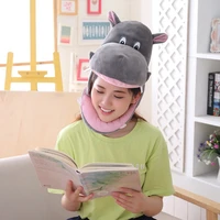 cute plush hippo headgear hat photo props plush headgear hat