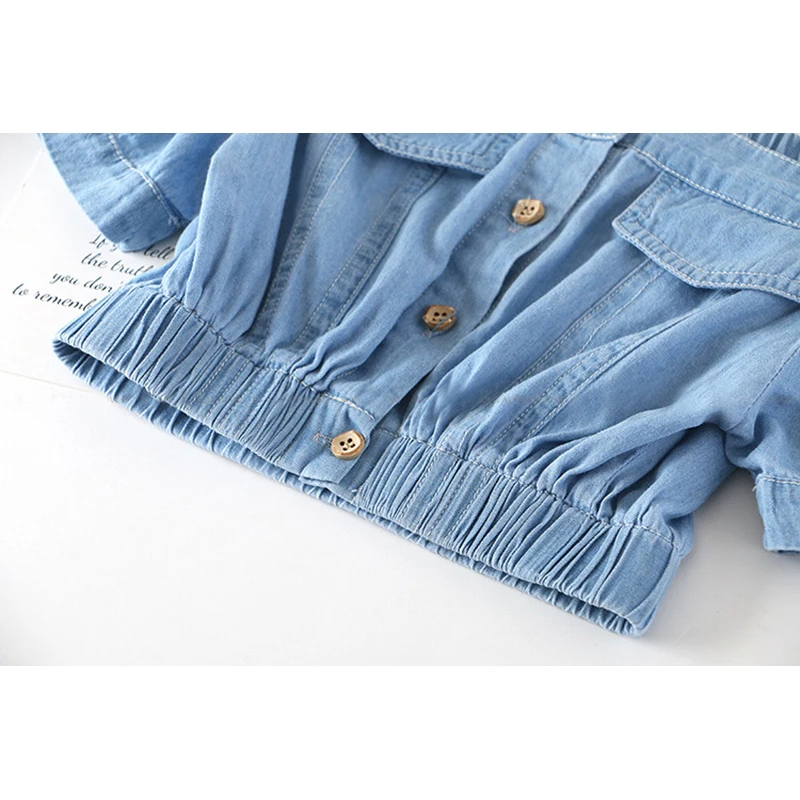 Комплект одежды для девочек Sodawn летний однотонный топ с короткими рукавами и