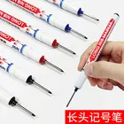 Маркеры с длинной головкой для декора ванной и деревообработки, многофункциональные маркеры с глубоким отверстием, ручка с краснымичернымисиними чернилами PUO88