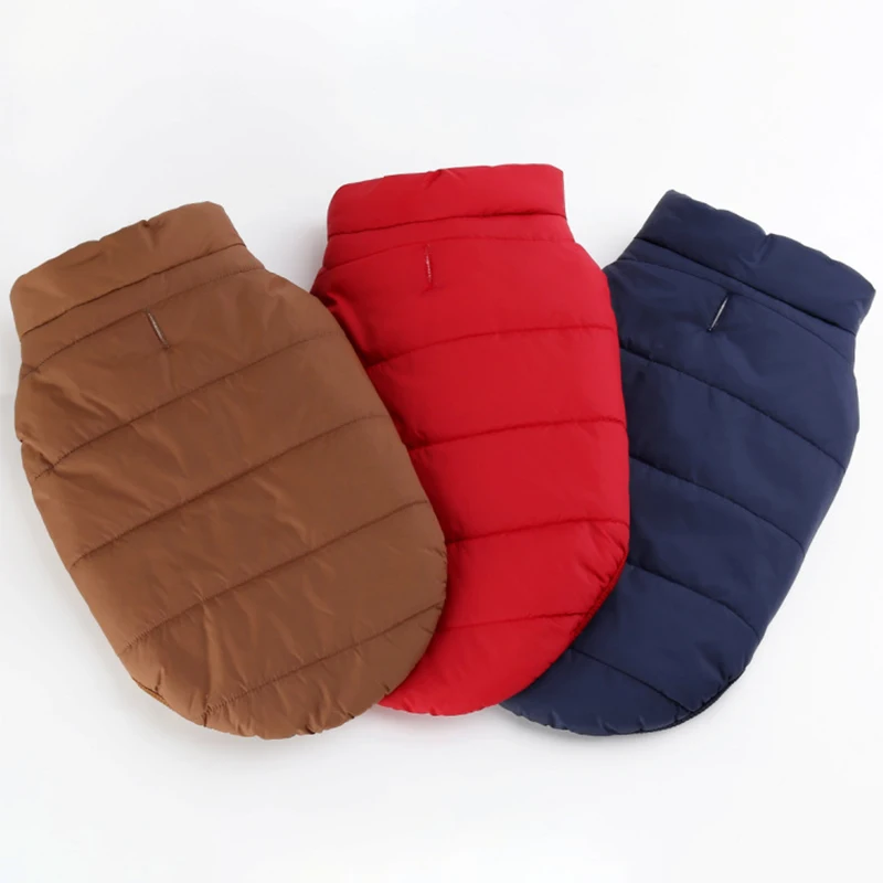 Зимняя одежда для собак пальто жилет куртка ветрозащитная щенков французского