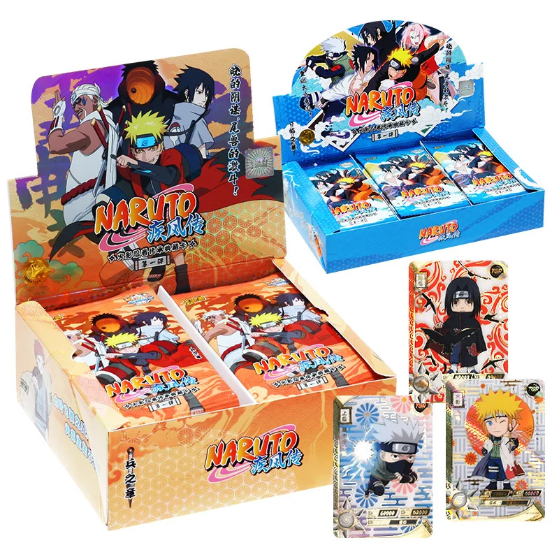 

Narutoes Cards Uzumaki Uchiha Sasuke Tcg Carte Coleccionado De Cartas 100-180 Pcs Card Per Box Game Cards For Children Gift
