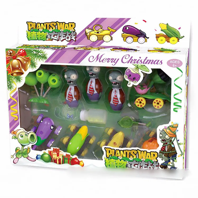 Новинка, PVZ Растения против Зомби, ударная игра, фигурка аниме, ролевая игра, модель, коллекция, запуск, игрушечные растения, подарок, детские блоки