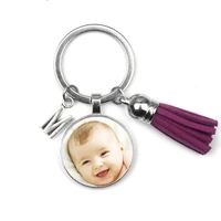 personalizeds photo key chain ring custom photo of your baby child mom dad grandparent loved one gift for family member gift