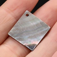10pcs natural black shell pendant mother of pearl square small pendant for jewelry making diy necklace earrings accessory