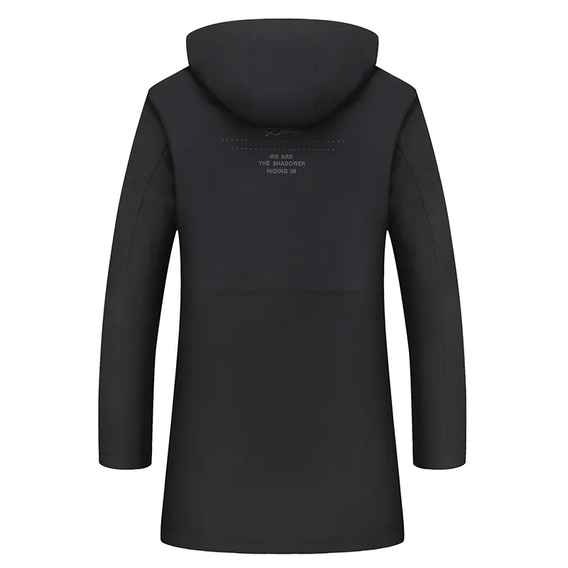 

Men's medium and long cotton padded jacket, fat man's slim down cotton padded jacket, fat man's middle-aged detachable hat