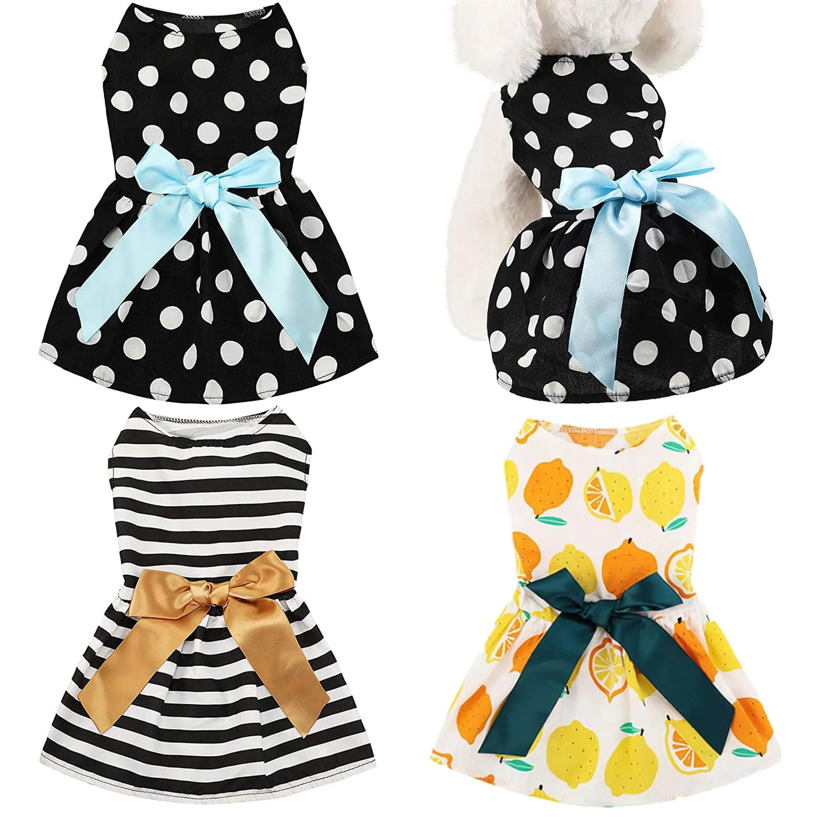 

Fashion Cotton Pet Clothes Cute Fruit Pattern Dress T-shirts Lovers Suit Small Medium Cat Dog Clothes Pet Supplies Dog Skirts