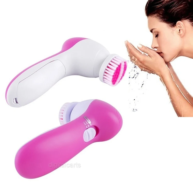 5 в 1 электрическая щетка для чистки лица массаж тела Мини поры кожи очиститель