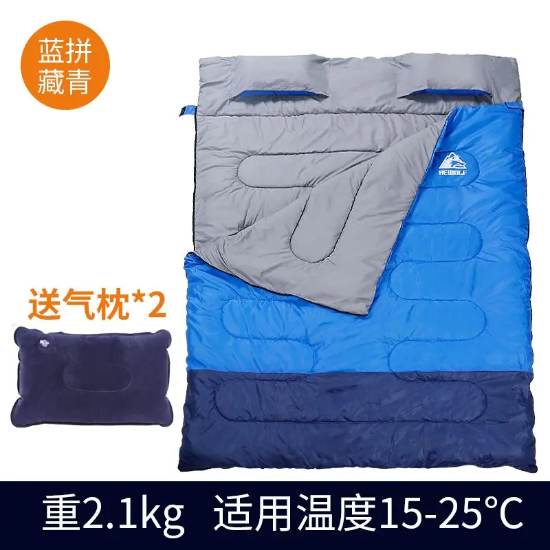 

Camping Double Sleeping Bag Envelope Portable Sleeping bag Hiking Pad Travel Outdoor Sacs De Couchage Camping Equipment EF50SD
