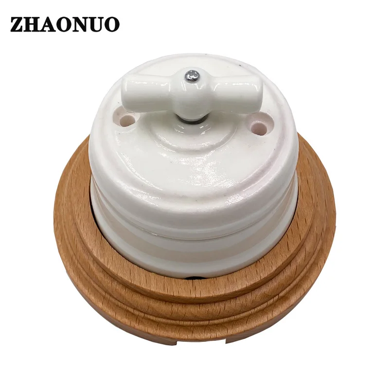 Personalized Ceramic Rotary Switch Wall Light Knob Switch 10A 250V for Home Improvement Free Shipping Items