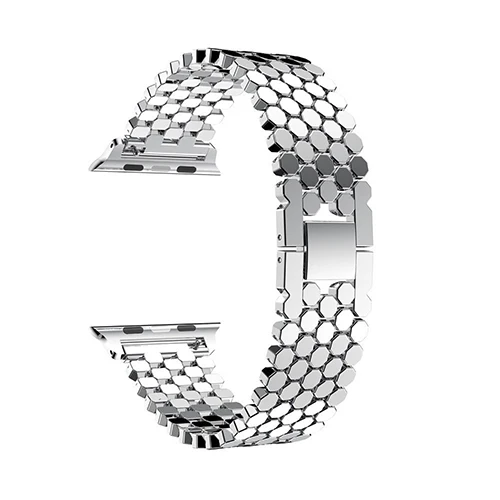 silver Металлические часы с браслетом для ремешок для часов аpple 38 мм, 42 мм, IWatch, версия 4 5 полос 44 мм 40 мм часы для часов для Apple Watch, версия 1, 2, 3, ремешок аксессуары - Цвет ремешка: silver