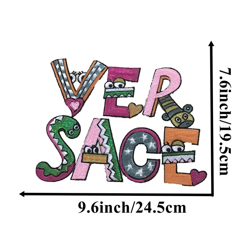 DZ Новое поступление VER-SACE блестками гладить на патчи для одежды аксессуары сделай