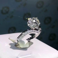 meibapj 1 carat d color moissanite diamond new fashion simple flower ring for women 925 sterling silver fine wedding jewelry