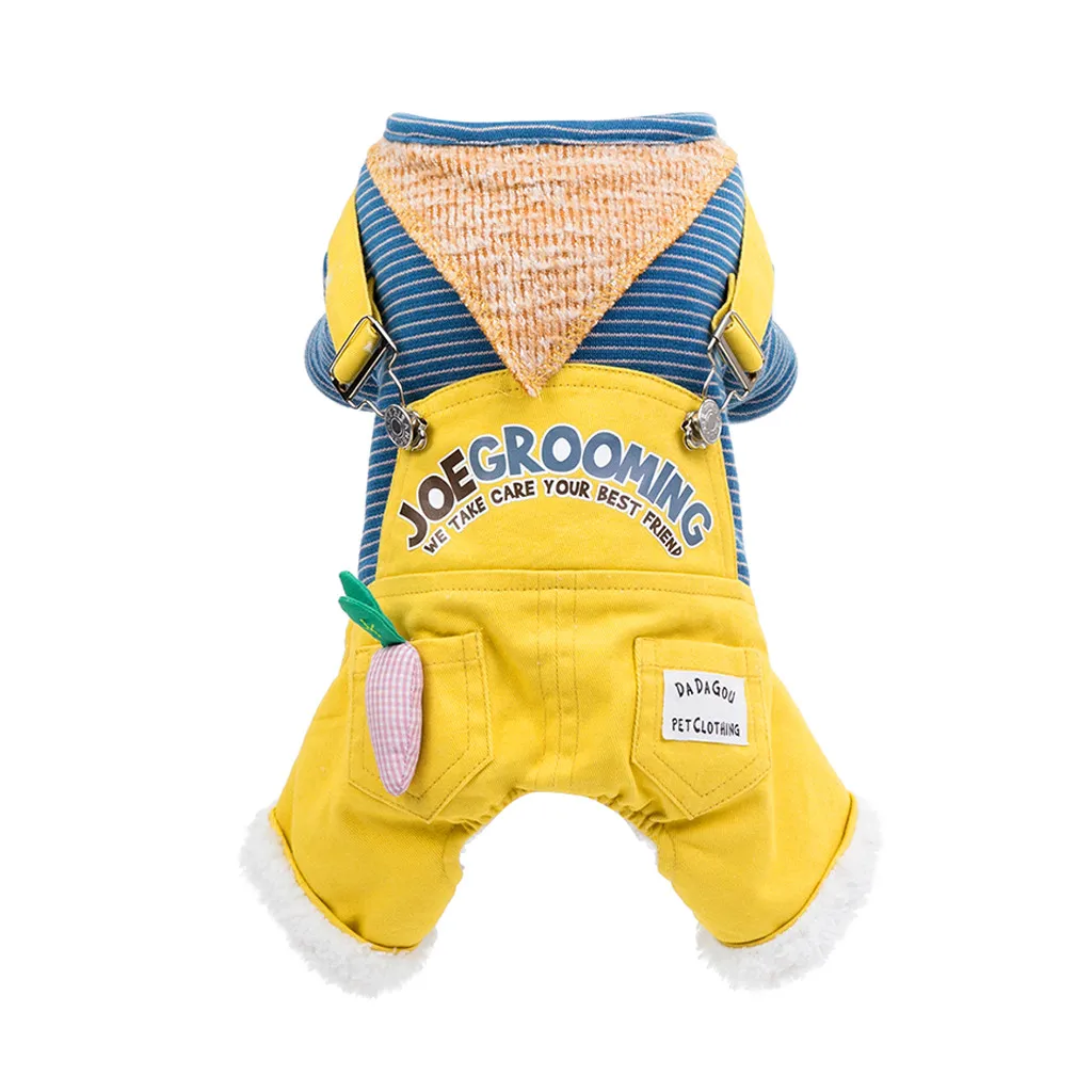 Зимняя одежда для собак теплая мультяшная домашних питомцев толстовки маленьких
