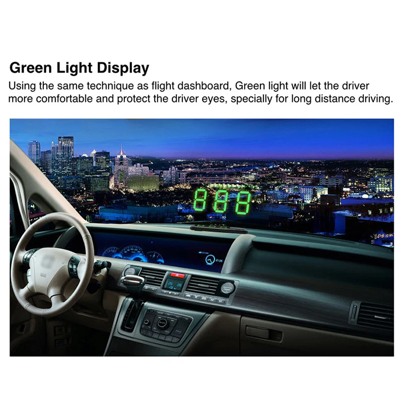 

Universal Heads Up Display Car Speedometer Digital Speed Projector with Over-speed Alarm TD326