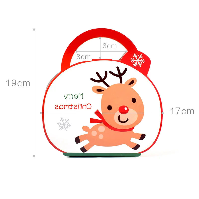 Канун Рождества Портативный коробка пакеты для печенья выпечки конфеты