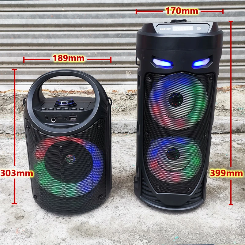 Portable Bluetooth Speaker Wireless Outdoor 3D Stereo Subwoofer Type Square Dance Music Column Support U Disk TF Card FM Radio |