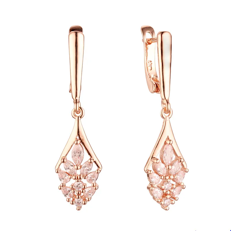 

Luxury Cubic Zircon Long Earrings 2021 Exquisite Design Earring Young Lady Anniversary Gift