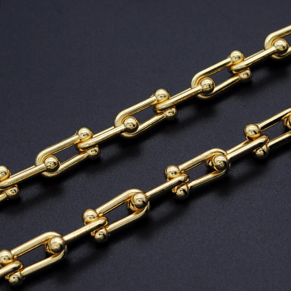 2 м/лот 5 слоев Позолоченные DIY цепи оптовая продажа медные ювелирные изделия