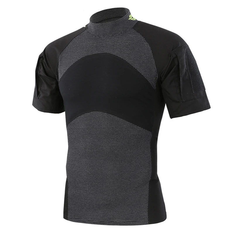 Новая мужская летняя тактическая футболка армейская зеленая Боевая с коротким