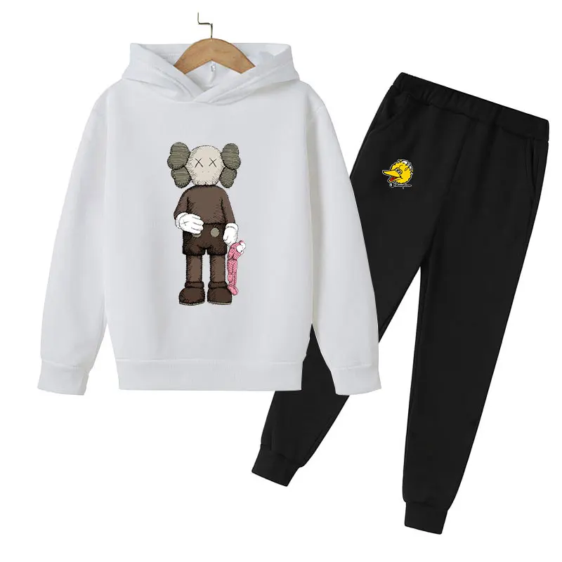 

Spring/summer 2021 Children's Fashion brand Set Girls' long sleeve 3D printed Sesame Street Children's Hoodie + pants