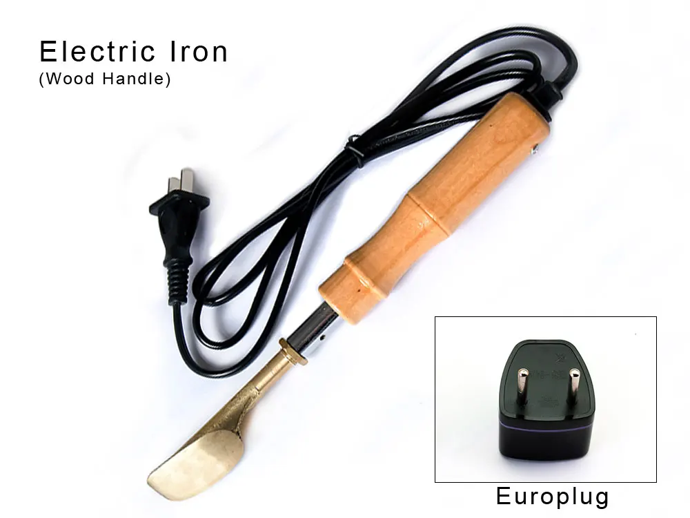 Europlug Электрический утюг с деревянной ручкой, железный Радиоуправляемый инструмент для покрытия самолетов, утюг для самолетов Balsawood - Цвет: Europlug