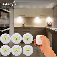 super bright cob under cabinet light 3w led wireless remote control dimmable wardrobe night lamp home bedroom closet kitchen