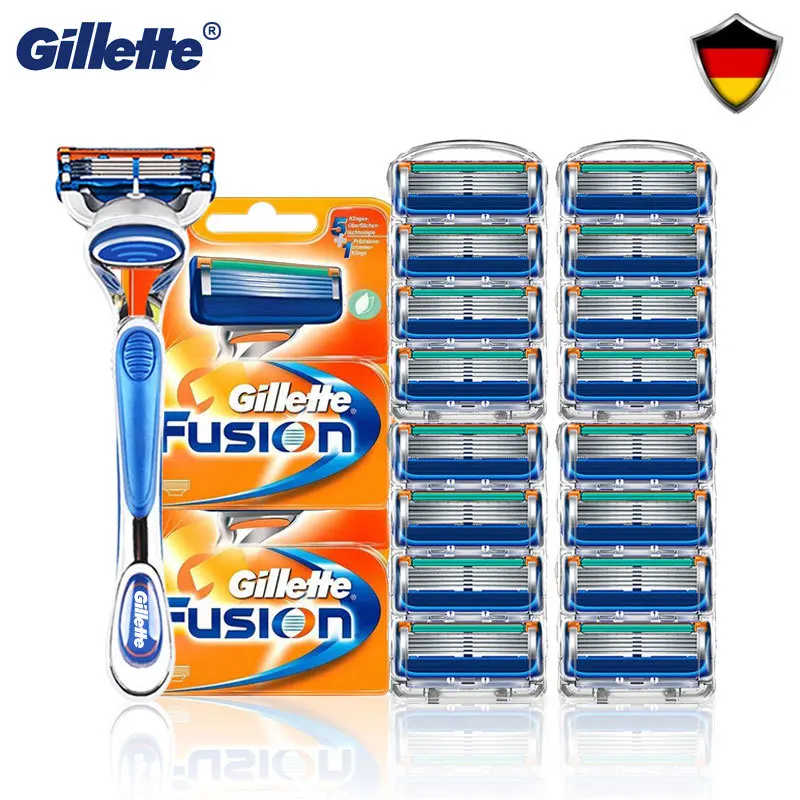 

Original Fusion 5 Gillette 8pcs Razor Blades Manual Shaving Razor Holder For Men Safety Shaver Case Replacement Blades Cassettes