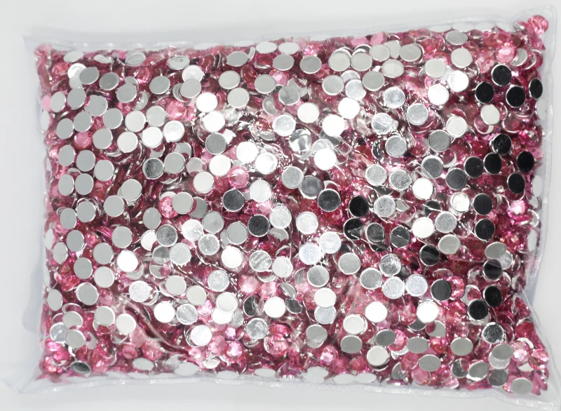 

Lt.Rose Color 1.5~12mm Flat Back Round Acrylic Rhinestones Beads,3D Acrylic Resin Nail Art / Garment Decoration