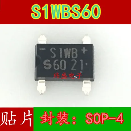 

10 шт. S1WB60 S1WBS60 1A600V SOP-4